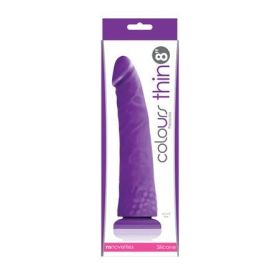 Colours Pleasures Thin 8 Dildo - Purple