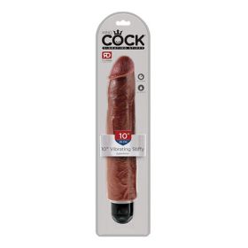 King Cock  10 Vibrating Stiffy - Brown