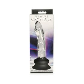 Pleasure Crystals 5.6 In. Glass Dildo With Silicone Base