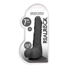 Realrock Dong With Testicles 7 Black