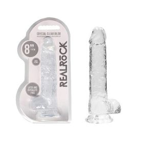 Shots RealRock Realistic Crystal Clear 8 Dildo w/Balls - Transparent Clear