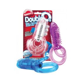 Double O 8 Vibrating Double Cock Ring Assorted Color