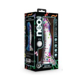 Neo Elite Hanky Panky 7.5 In. Glow-in-the-dark Silicone Confetti Dildo
