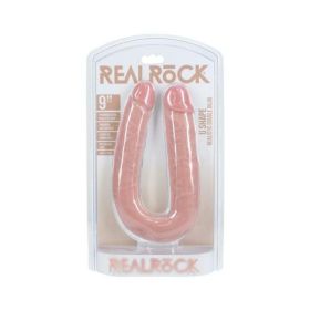 Realrock 9 In. U-shaped Double Dildo Beige