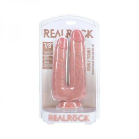 Realrock Double Trouble 7 In. / 8 In. Dildo Beige