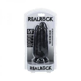 Realrock Two In One 5 In. / 6 In. Dildo Black