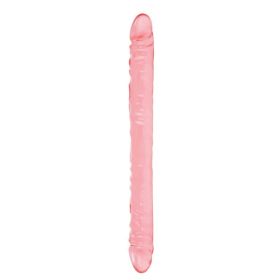 Translucence 18 Veined Double Dong - Pink